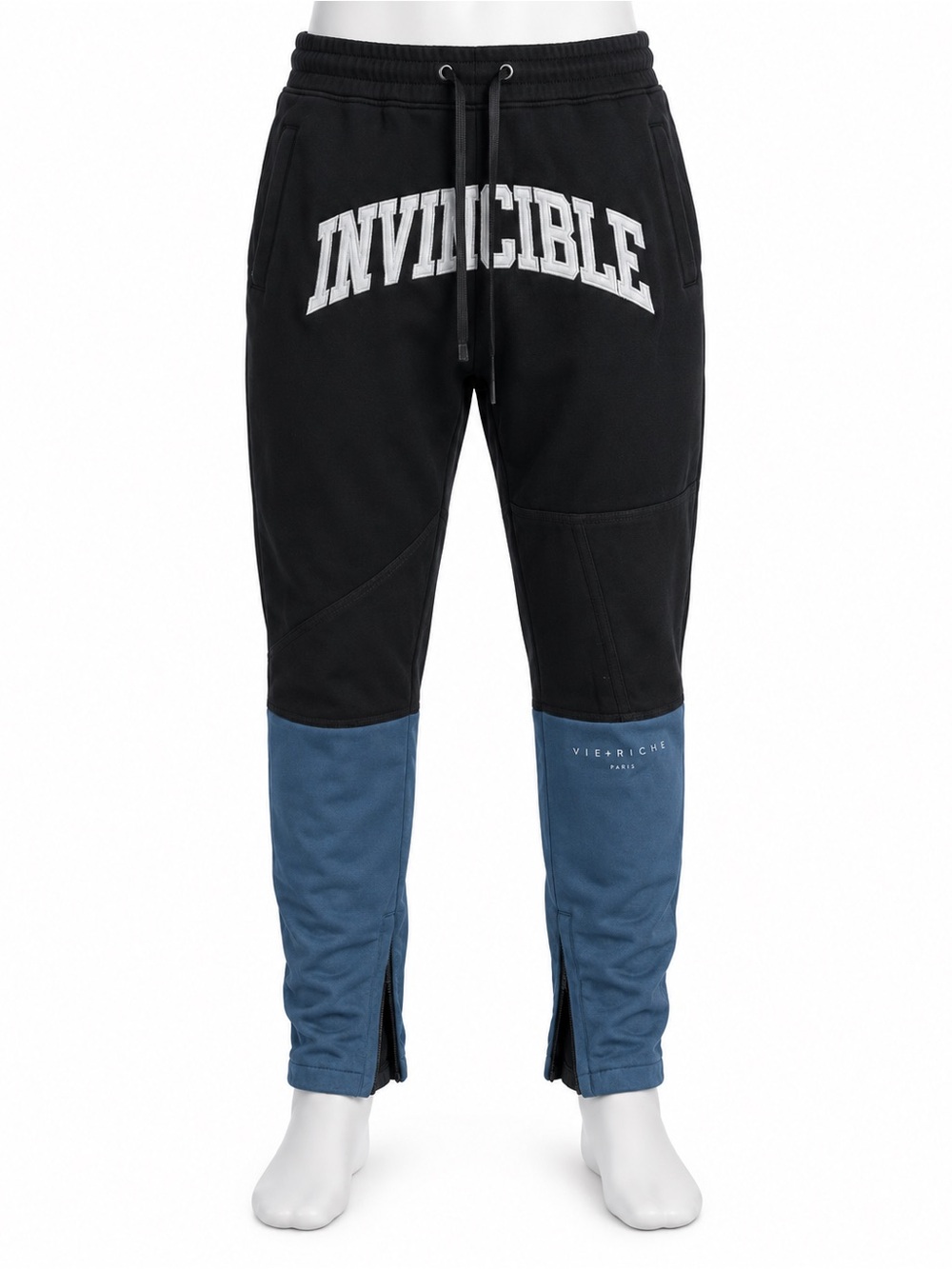 Invincible Colorblock Men’s Jogger Pants - Black & Blue